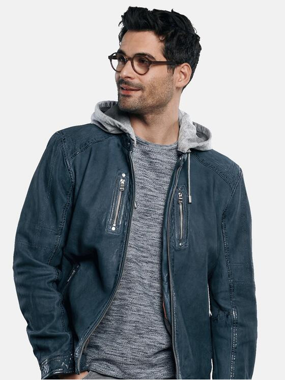 engbers Herren Lederjacke Indigoblau 31034