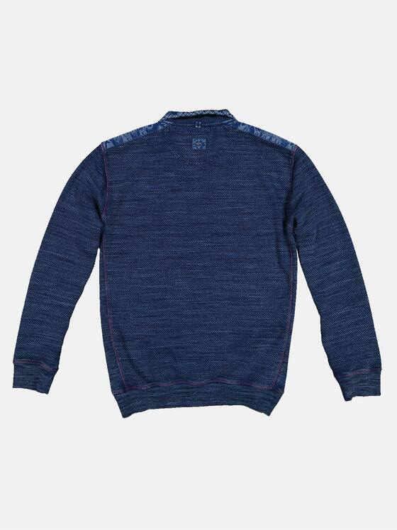 engbers Herren Sweatshirt Troyer-Kragen Indigoblau 33389