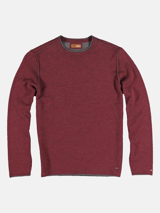 emilio adani Herren Pullover rundhals Rot 32026
