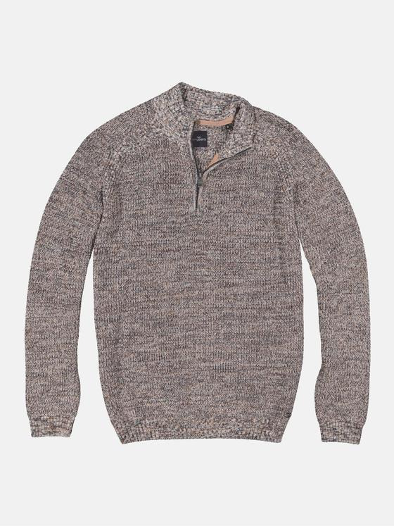 engbers Herren Pullover mit Troyerkragen Beige 33835