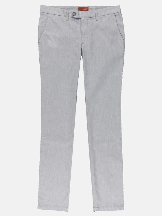 emilio adani Herren Chino gestreift Grau 31626