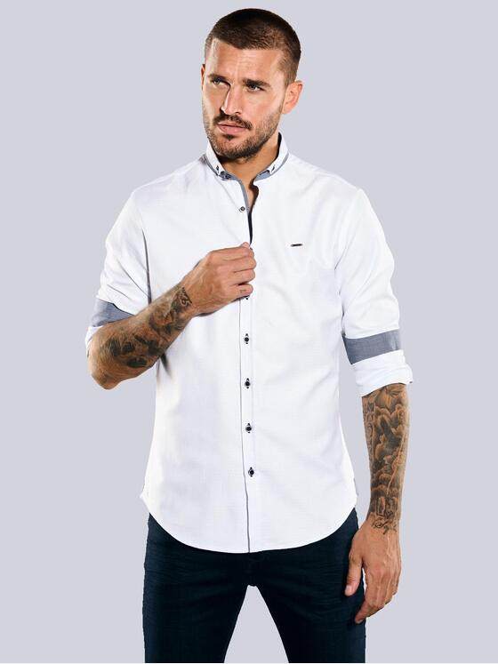 emilio adani Herren Langarm-Hemd uni Blau 35778