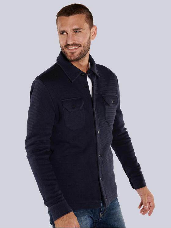 emilio adani Herren Sweatshirt uni Blau 36066
