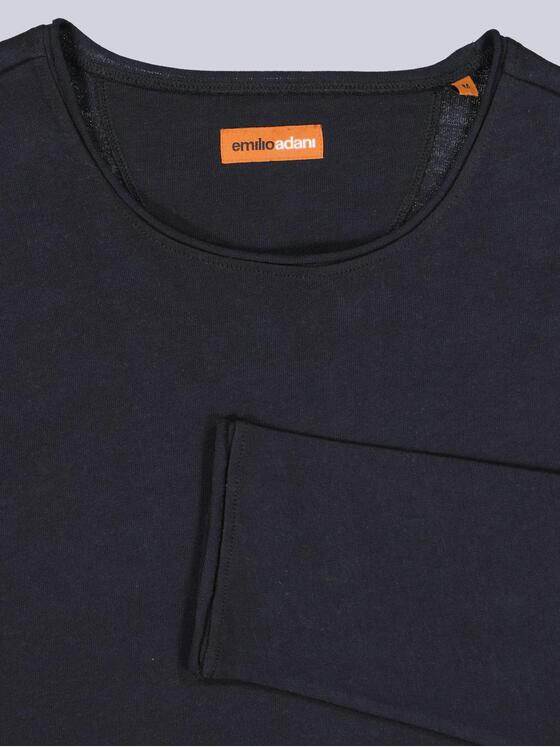 emilio adani Herren Poloshirt langarm Saphirblau 39949