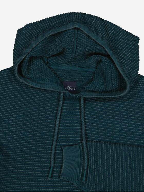 engbers Herren Pullover mit Kapuze Petrolblau 38152