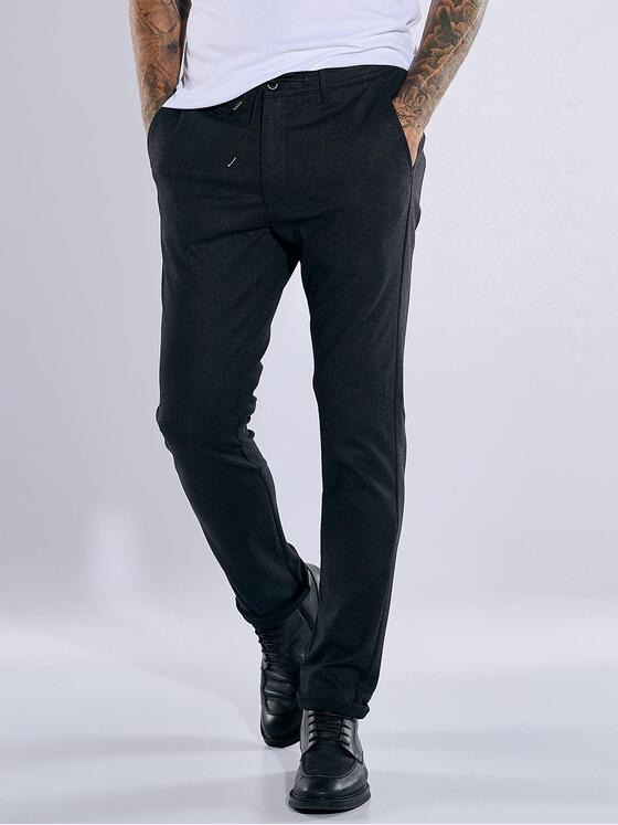 emilio adani Herren Chino regular Grau 37202
