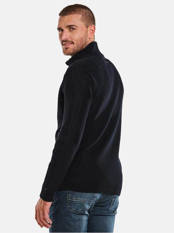 emilio adani Herren Cardigan strukturiert Blau 33814