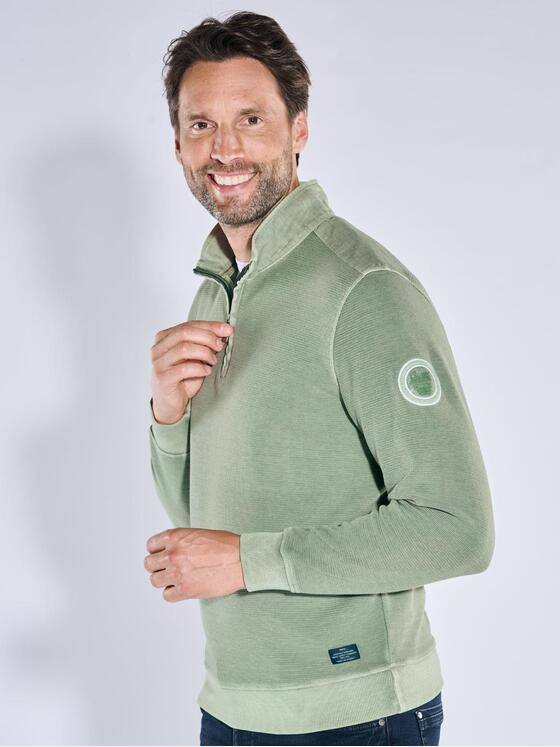 engbers Herren Sweatshirt in Satin-Warenqualität Khaki 39425