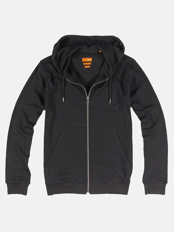 emilio adani Herren Sweatjacke Kapuze Schwarz 31801