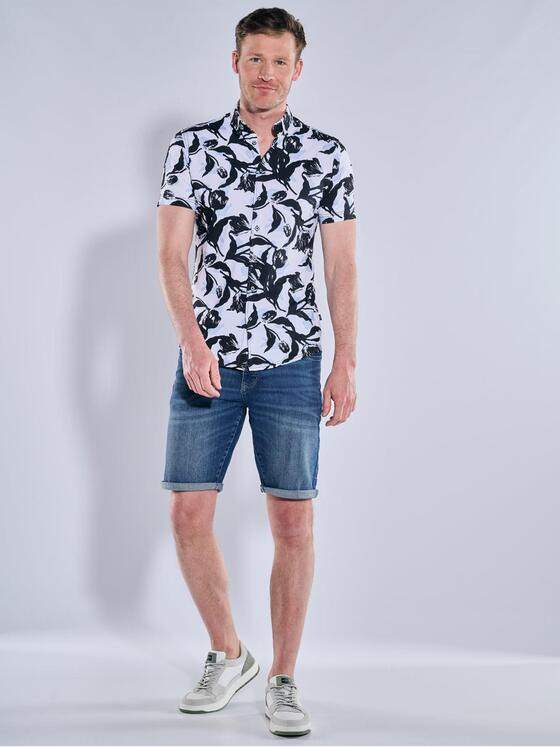 engbers Herren Kurzarm-Hemd gemustert Anthrazit 39034