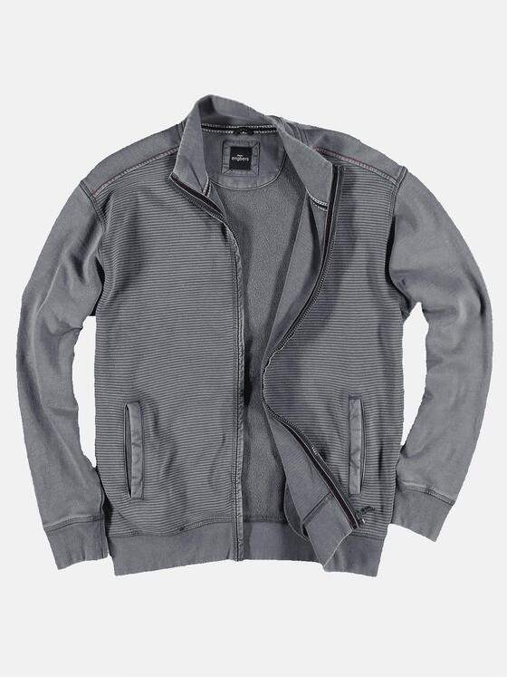 engbers Herren Sweatjacke mit Struktur Grau 31739