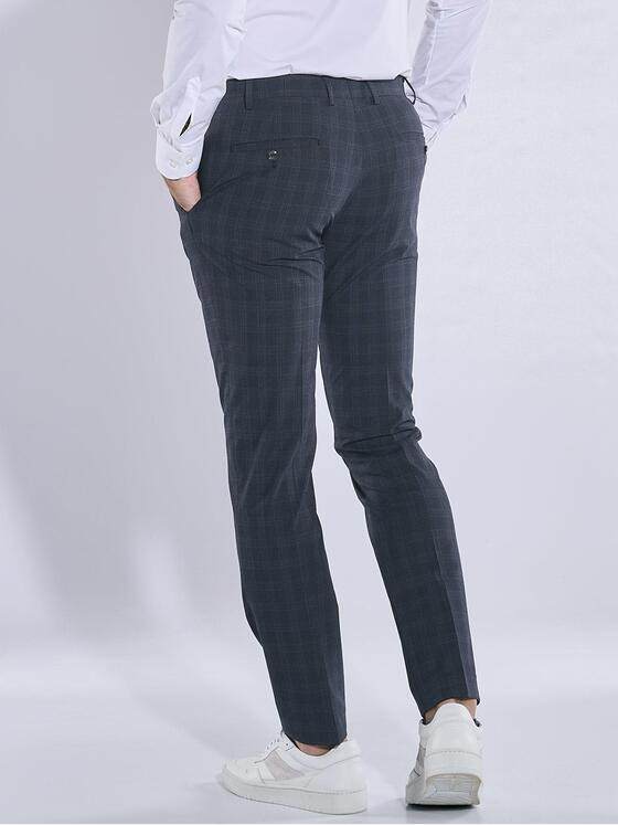 emilio adani Herren Anzug-Hose slim fit Blau 37652