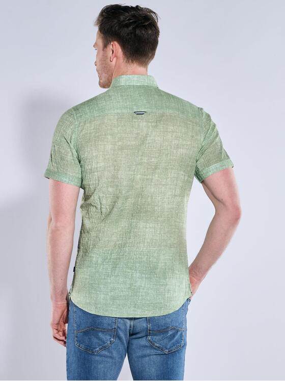 engbers Herren Kurzarm-Hemd strukturiert Hellgruen 39030