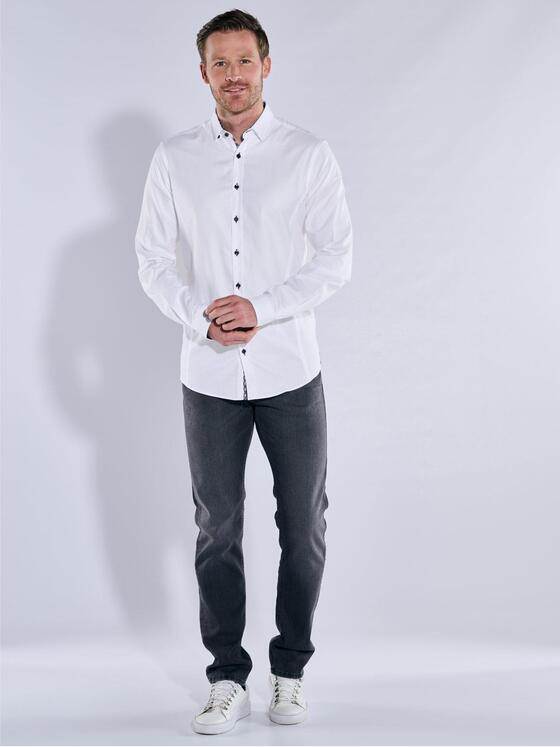 ENGBERS GERMANY Herren Hemd uni Reinweiss 39356