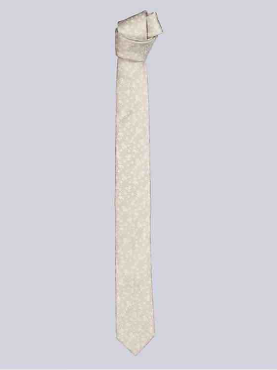 emilio adani Herren Krawatte gemustert Beige 36741
