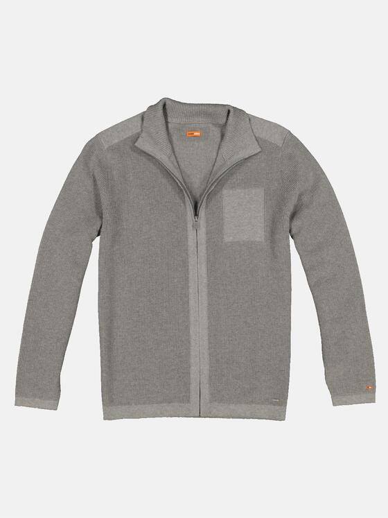 emilio adani Herren Strickjacke meliert Braun 33509