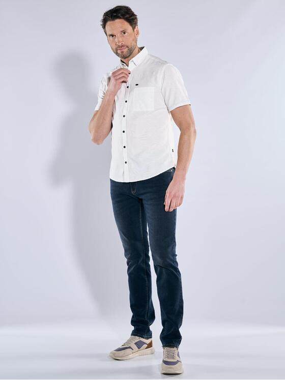 engbers Herren Kurzarm-Hemd gemustert Naturweiss 38489