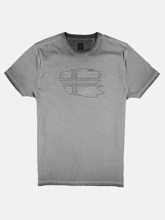 engbers Herren T-Shirt Rundhals mit Stickerei Grau 31658