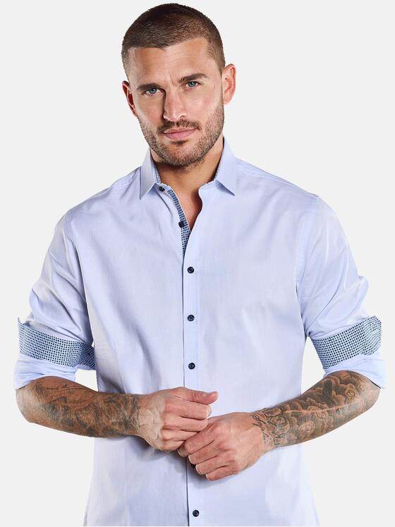 emilio adani Herren Langarm-Hemd "My Favorite" Hellblau 34063