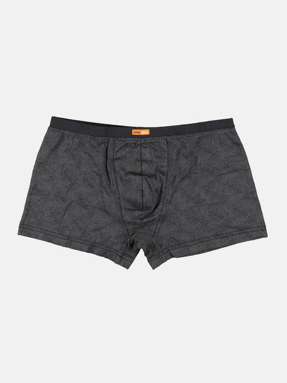 emilio adani Herren Formbeständige Boxershorts mit stylischem Muster Schwarz 30068