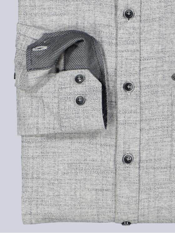 engbers Herren Langarm-Hemd uni Grau 35789