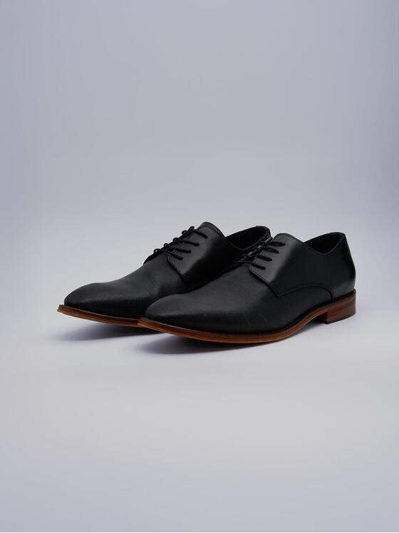 engbers Herren Halbschuh aus Leder Schwarz 38550