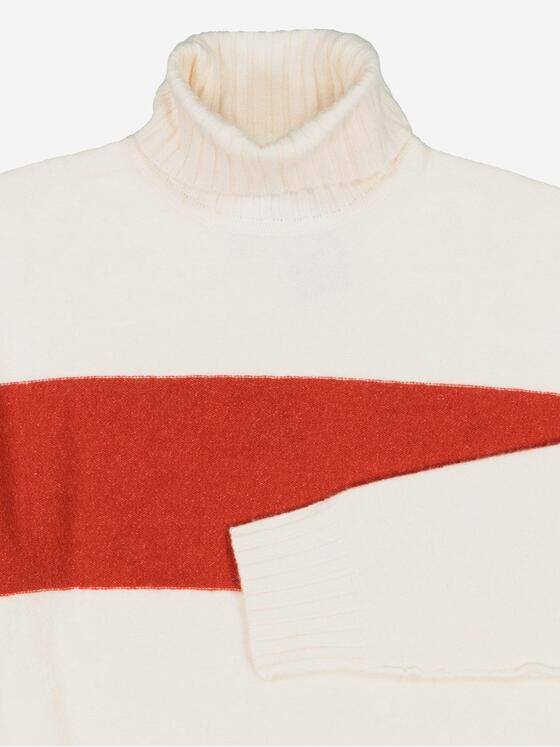 emilio adani Herren Pullover mit Rollkragen Weiß 37957