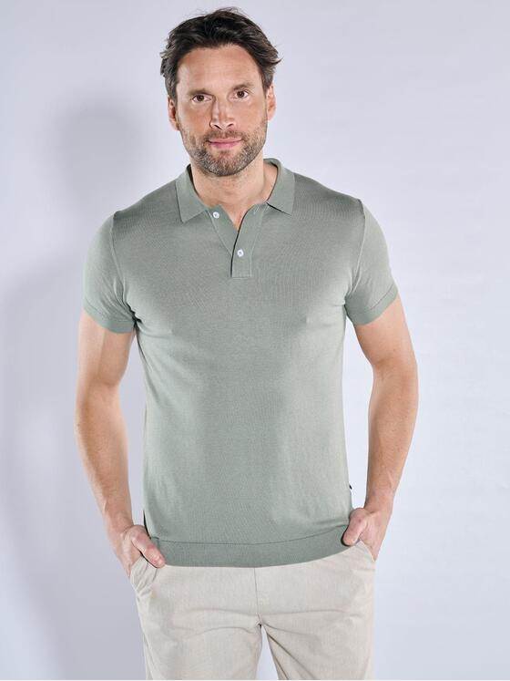 ENGBERS GERMANY Herren Polo-Shirt mit Seiden-Anteil Gruen 38710