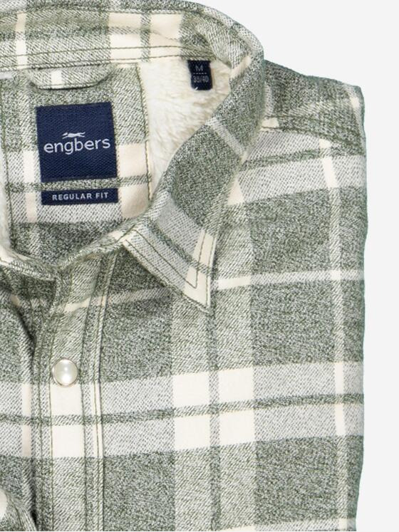 engbers Herren Overshirt kariert Khaki 37217