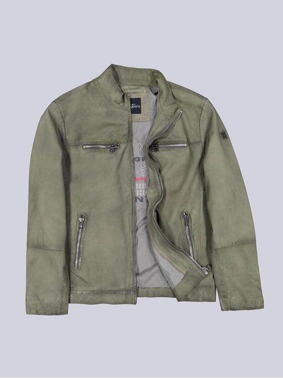 engbers Herren Lederjacke Khaki 38406