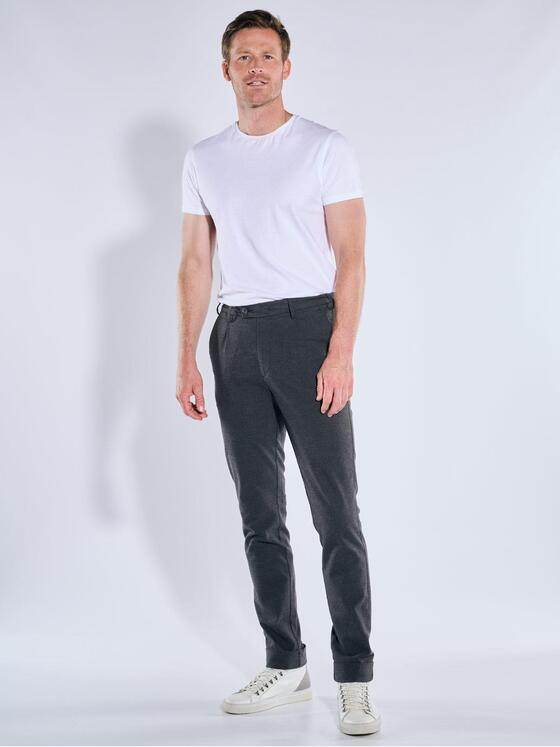 ENGBERS GERMANY Herren Hose in innovativer Wolloptik Dunkelgrau 39621