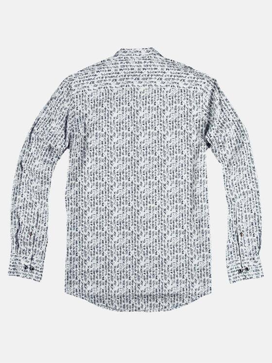 emilio adani Herren Stehkragenhemd aus Comfort-Stretch Blau 29329