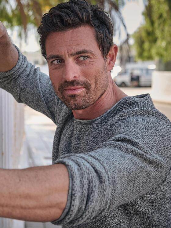 engbers Herren Pullover zweifarbig Anthrazit 33263