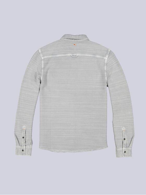 emilio adani Herren Langarm-Shirt mit Polo-Kragen Grau 36107