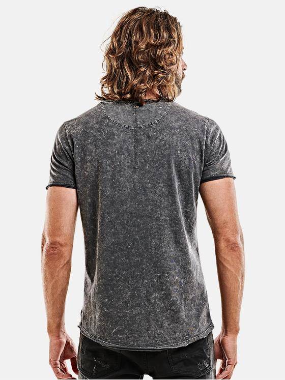 emilio adani Herren Rundhals T-Shirt Grau 26366