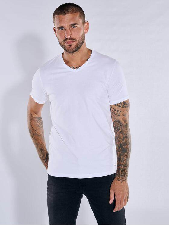 emilio adani Herren Basic-Shirt "My Favorite" Reinweiss 33490