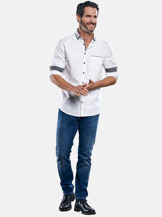 engbers Herren Langarm-Hemd "My Favorite" Reinweiss 32076