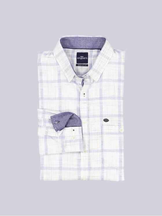 engbers Herren Langarm-Hemd kariert Naturweiss 38890