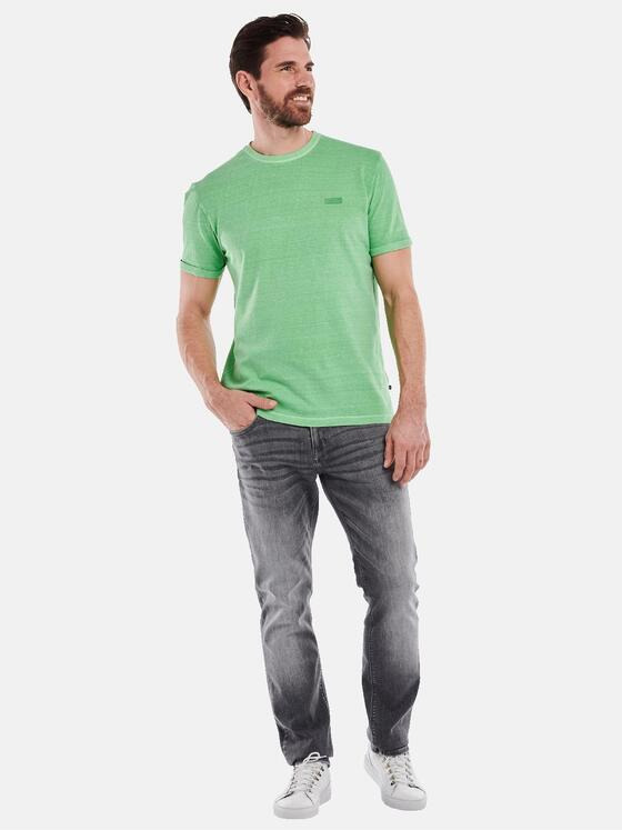 ENGBERS GERMANY Herren T-Shirt mit Leinen Grün 35085