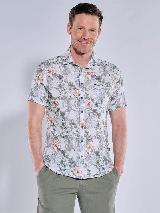 engbers Herren Kurzarm-Hemd gemustert Grau 38983