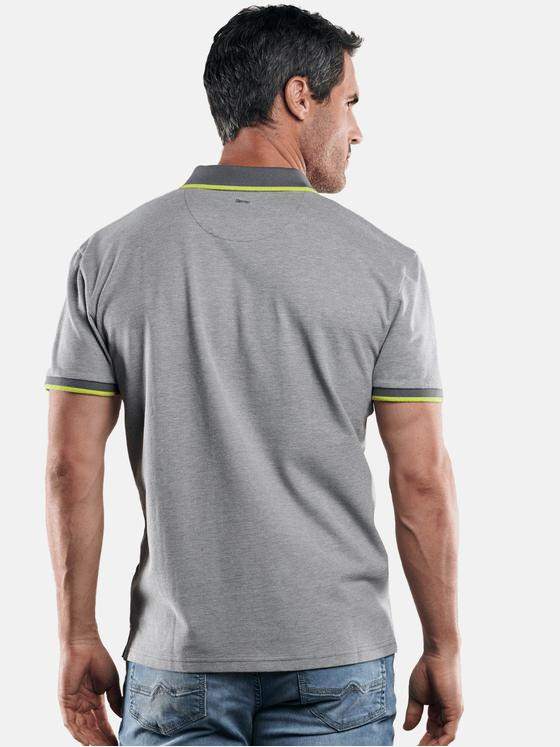 engbers Herren Poloshirt mit Neondetails Mausgrau 29226