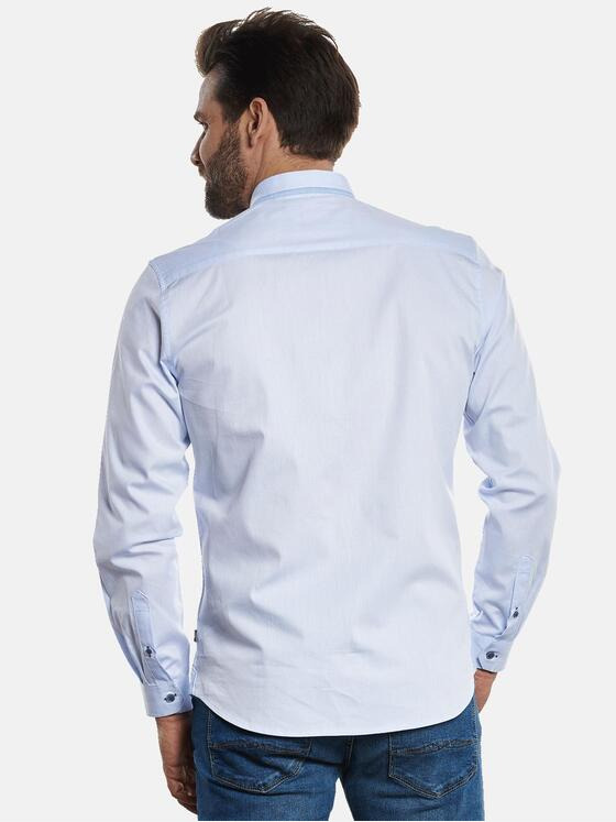 engbers Herren Langarm-Hemd uni Hellblau 32817
