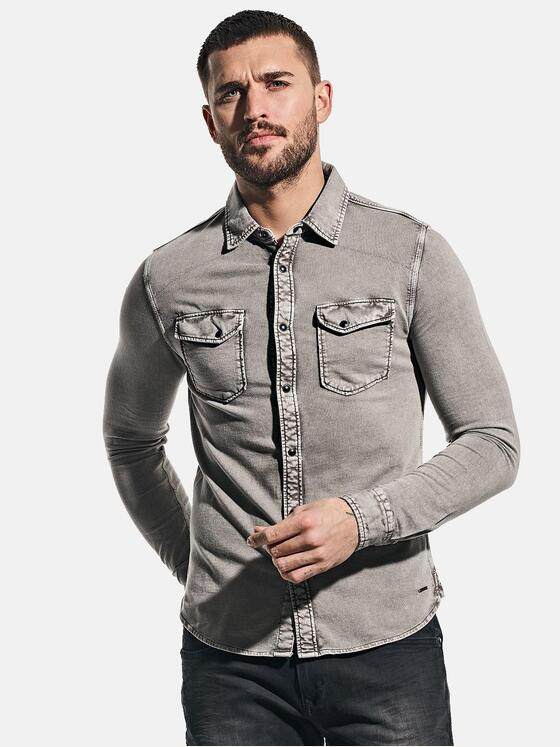emilio adani Herren Innovatives Langarm-Poloshirt Braun 30202
