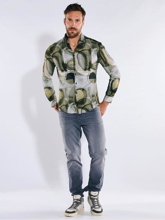 emilio adani Herren Langarm-Hemd slim fit Braun 36220