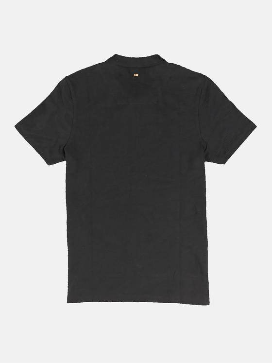 emilio adani Herren Polo-Shirt uni Schwarz 31810