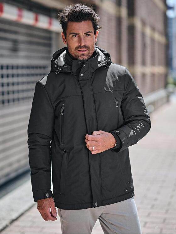 engbers Herren Funktionsjacke mit abnehmbarer Kapuze Schwarz 39251