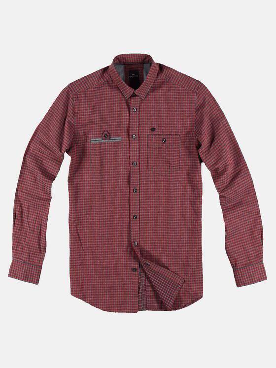 engbers Herren Karohemd in Twill-Warenqualität Tomatenrot 30828