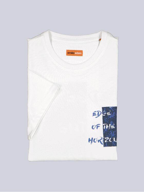 emilio adani Herren T-Shirt uni Weiß 38959