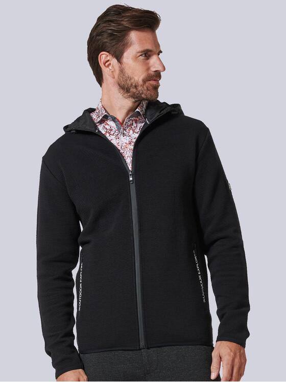 engbers Herren Sweatjacke mit Kapuze Schwarz 35275