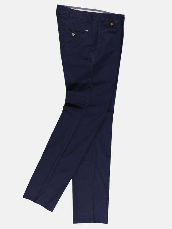 emilio adani Herren Modische Chino mit dezentem Karomuster Blau 29844